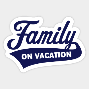 Family On Vacation (Family Holiday / Navy) Sticker